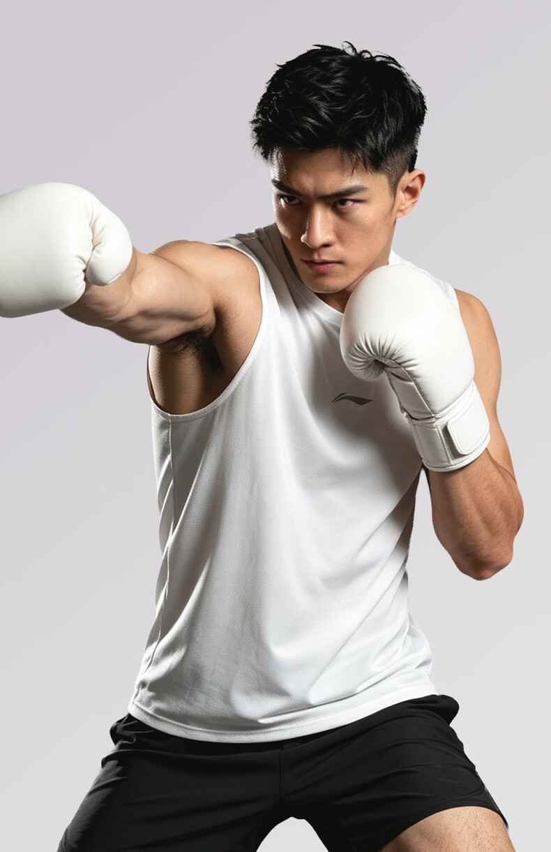 Li-Ning Men's Quick-Dry Sports Vest Sleeveless T-Shirt for Fitness Running Training Martial Arts Marathon Basketball Breathable 17