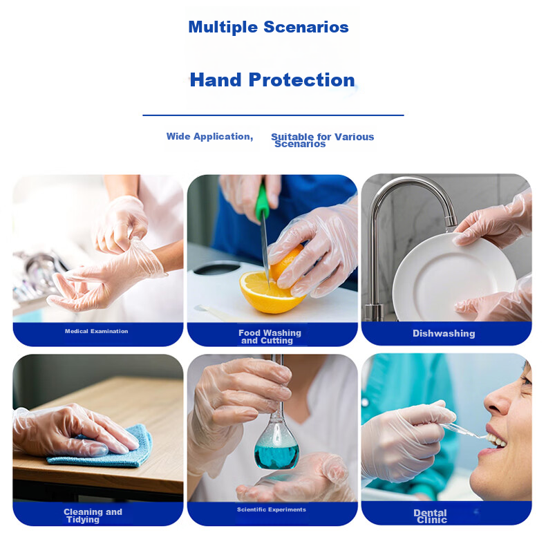 INTCO Disposable Medical PVC Protective Gloves Cleaning Dishwashing Household Food Grade Gloves Small Size S 10