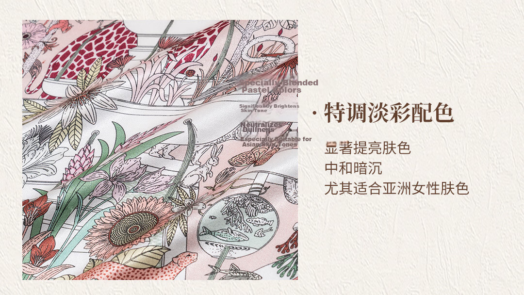 Shanghai Story 100% Mulberry Silk Printed Small Square Scarf Gift Box for Mom and Girlfriend Birthday Women's Silk Scarf 17