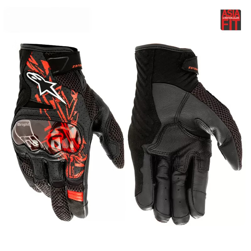 Alpinestars A-Star Motorcycle Gloves Spring Autumn Summer Mesh Breathable XL SMX-1 V2 Black White 5