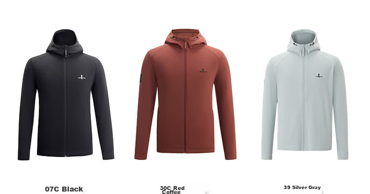 Biyinlefen Waffle Jacket Spring Autumn Men's Textured Casual Outdoor Sun Protection Soft Hooded Knit Coat Versatile 21