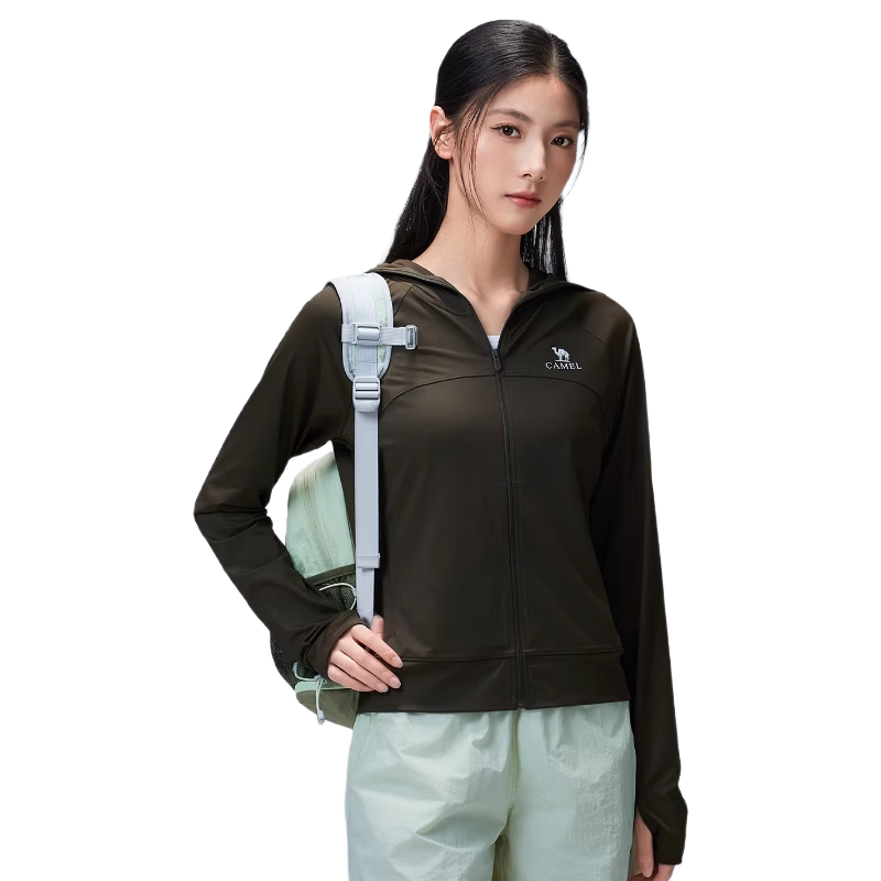Camel Women's Outdoor Sun Protection Jacket 2026 Spring Summer New Unisex Cooling Breathable Silver Coated Brim Coat Sun Protection Clothing