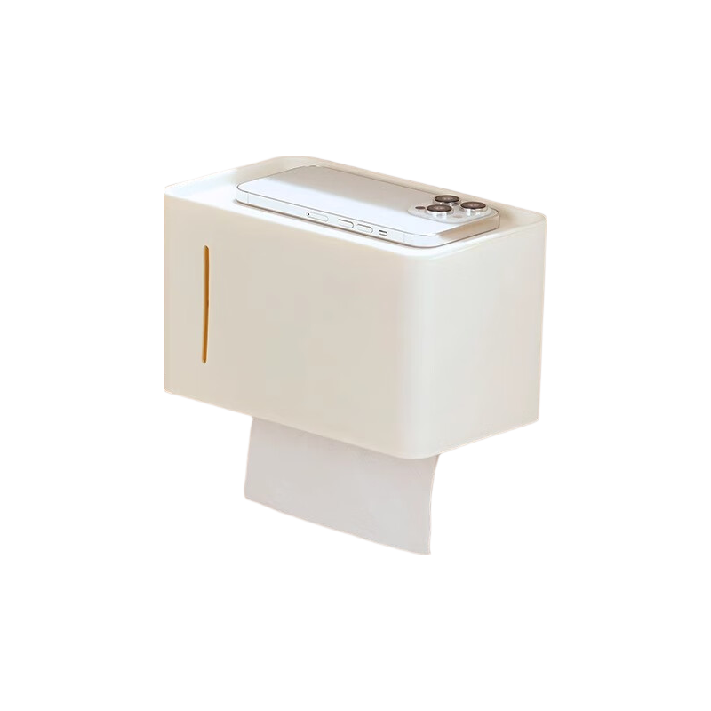 Baihan Bathroom Tissue Box, Toilet Paper Holder, Toilet Paper Dispenser, Roll Paper Holder, Tissue Rack, No Drilling Required, Bathroom Accessory