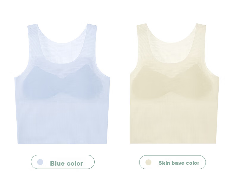 Ariel & Aurora Girls Long Summer Vest Breathable Seamless Cooling Anti-Bulge Innerwear for Elementary and Middle School Students Ages 7-16 M 11