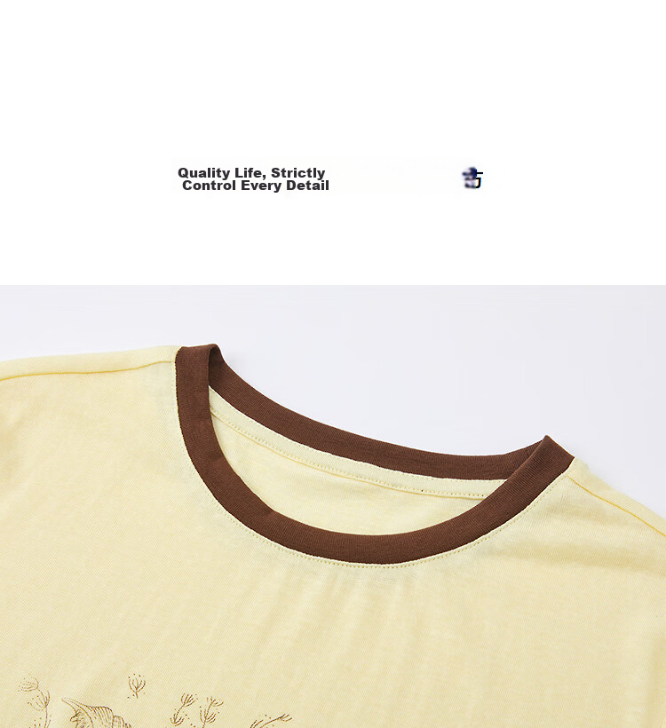 Demana [with Tencel Cotton] Summer Breathable Colorblock Crew Neck Printed Slim Fit Comfortable Casual Women's T-Shirt 14