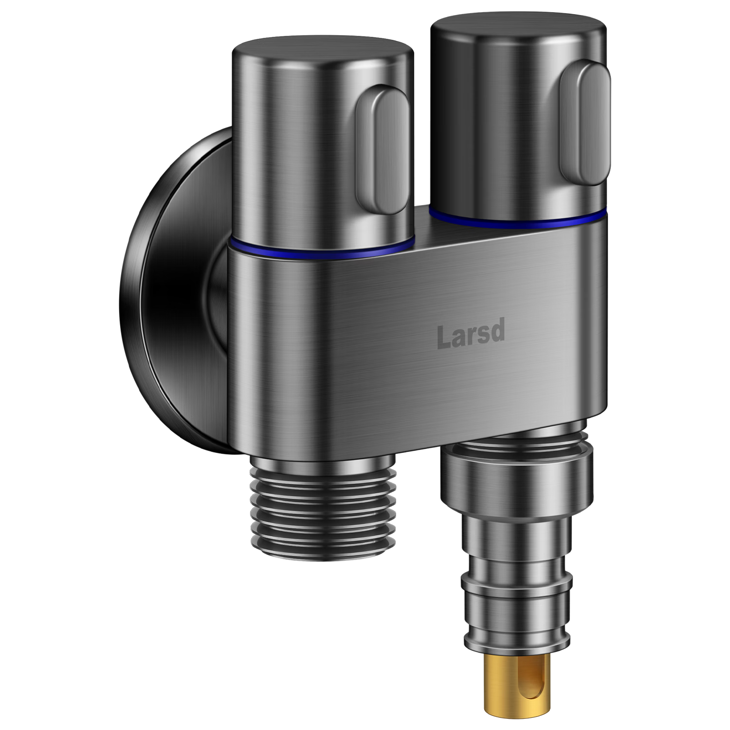 Larsd Angle Valve One-To Dual-Use Angle Valve, Triangle Valve, Eight-Shaped Valve, Washing Machine Faucet, One Inlet Two Outlets LD6017H