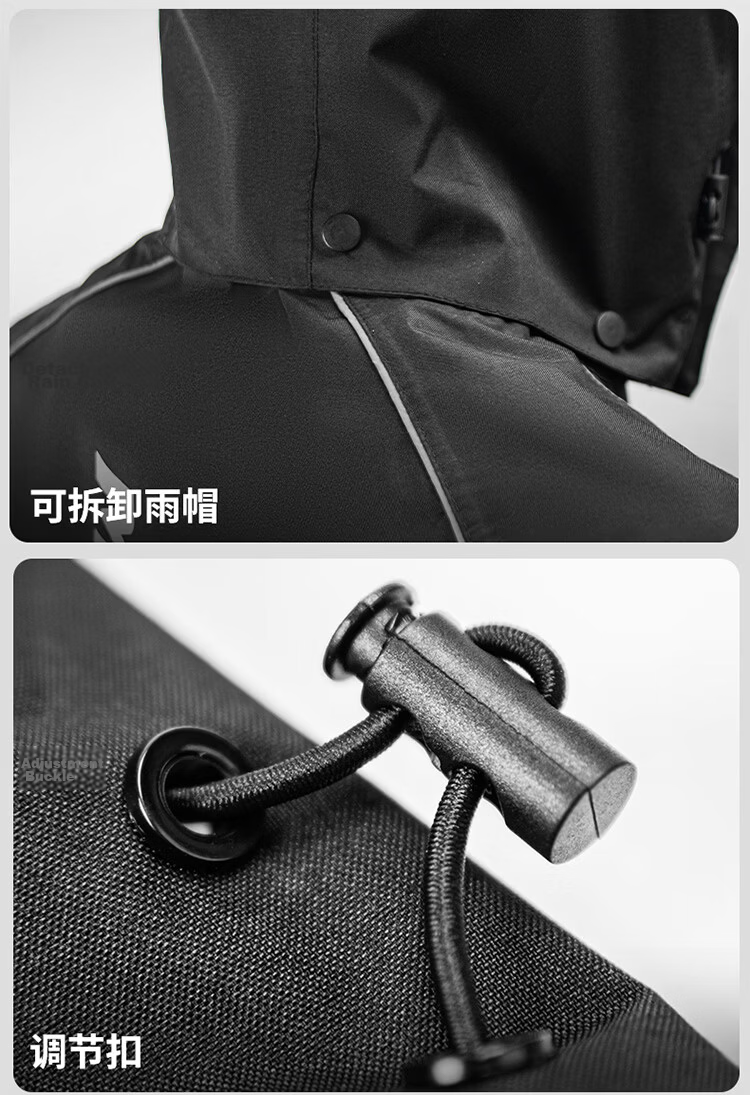 MOTOWOLF Motorcycle Riding Raincoat and Rain Pants Separate Heavy Rain Rider Rain Suit Set 13