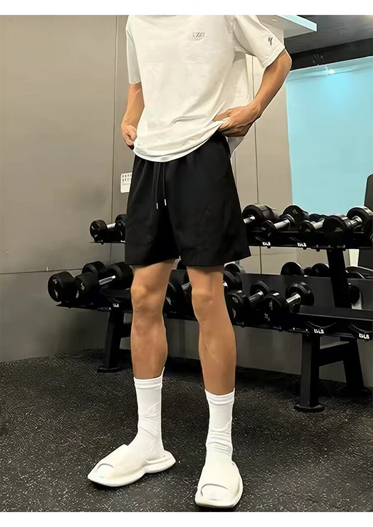 Foss Phil Men's Summer American Casual Lightweight Quick-Dry Straight Loose Sports Shorts DK25377 Off-White XL 6