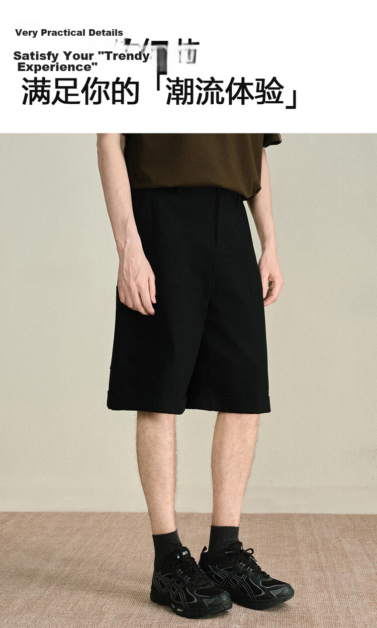 Giordano Designer Casual Shorts Men Pure Cotton Multi-Pocket Mid-Rise Straight Five-Point Cargo Pants 18106705 10