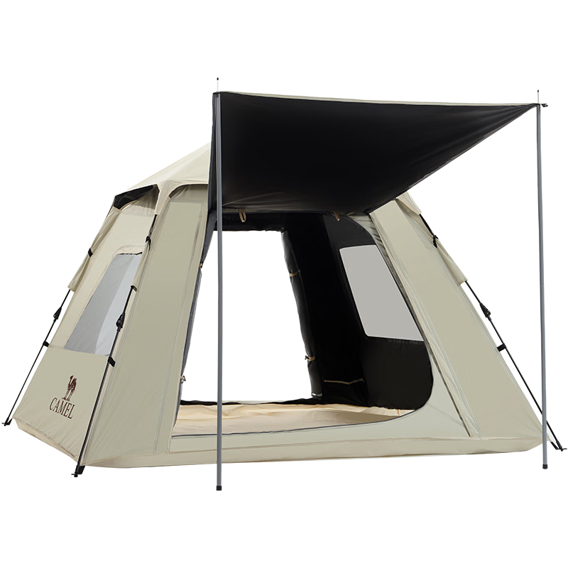 CAMEL Tent, Outdoor Portable Folding Automatic Camping Tent, Waterproof And Sunproof Picnic Tent, A027-2 Cheese Color