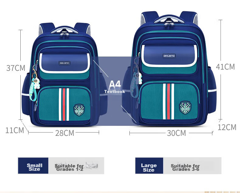 Baleno Primary School Backpack for Boys and Girls Grades 1-6 Large Capacity Lightweight Ergonomic Kids Shoulder Bag 6