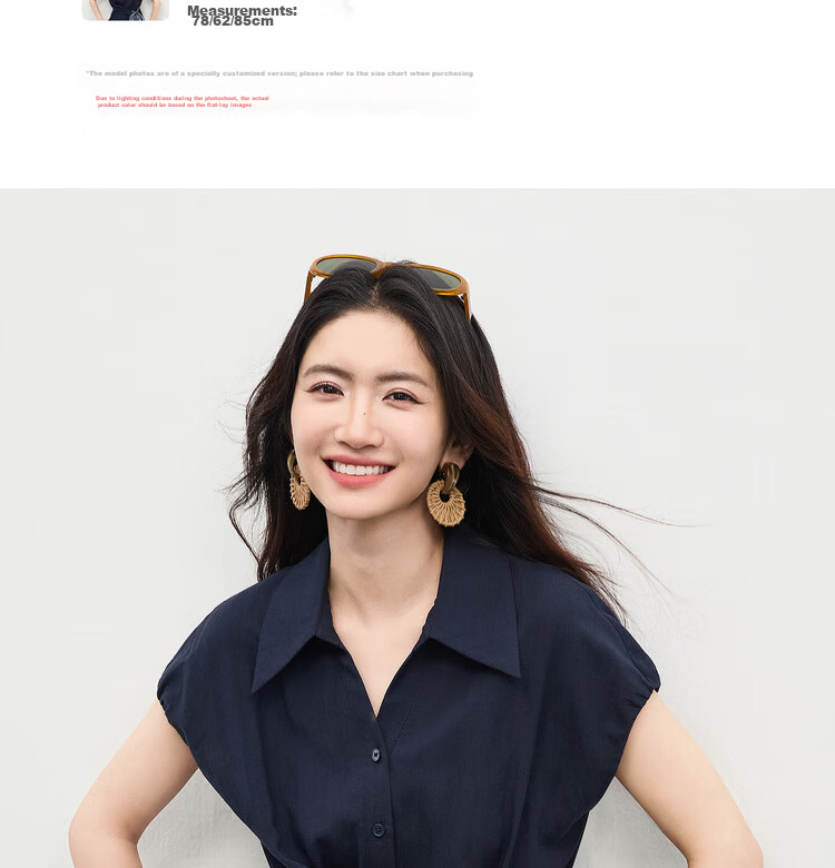 Shangdu Bila Linen Tencel Commuter Shirt Women Spring Summer Printed Tie Pleated Waist Slimming Blouse Turn-down Collar Top 18