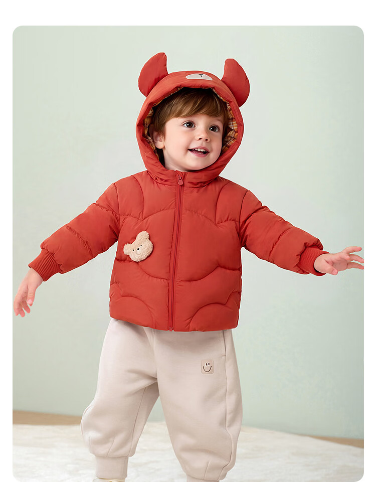 BALABALA Kids Down Jacket Boys Girls Winter 2025 New Thickened Puff Down Coat Baby Warm Clothes 32
