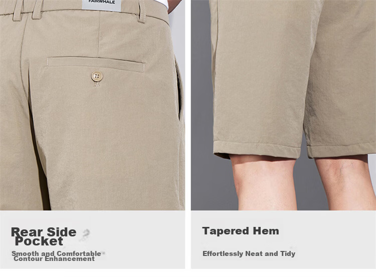 MARK FAIRWHALE Men's Summer Thin Ice Silk Quick-Dry Loose Straight-Leg Casual Shorts Mid-Length Pants 9