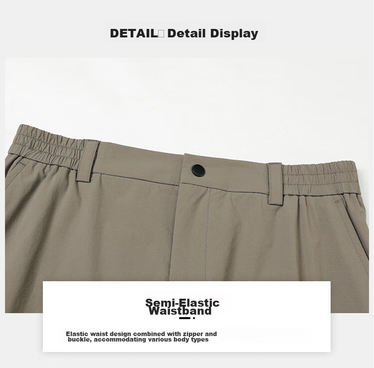 Pioneer Camp Quick-Dry Men's Summer Outdoor Water-Repellent Loose Fit Stretch Sports Casual Cargo Shorts 30