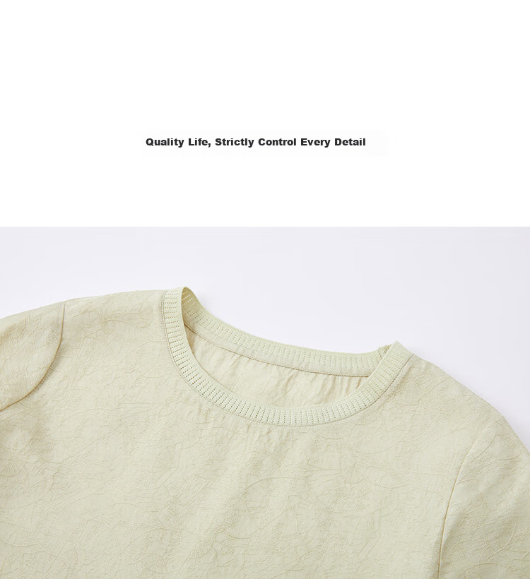 Demana Minimalist Light Summer Simple Knit Textured Round Neck Lightweight Loose Short Sleeve Shirt for Women 15