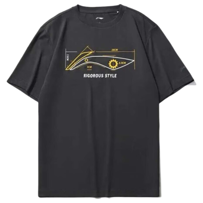 LI-NING Men's Summer Breathable Comfortable Casual Crew Neck Short Sleeve T-Shirt Fashion Casual Versatile Classic Sports Tee