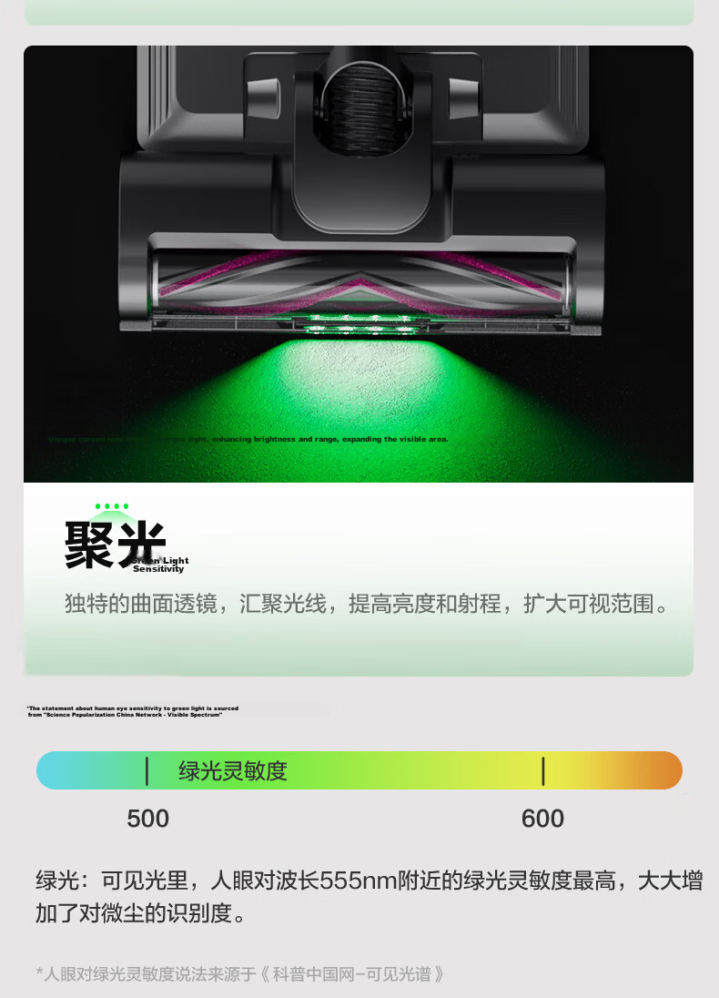 SUPOR Handheld Vacuum Cleaner for Home Use [15x Green Light Dust Detection] All-In Vacuum And Mop with Three Functions, Car-Mounted Wireless Anti-Tangling Long Battery Life High Suction Power Lightweight Design Wet And Dry Dual-Use V8 10