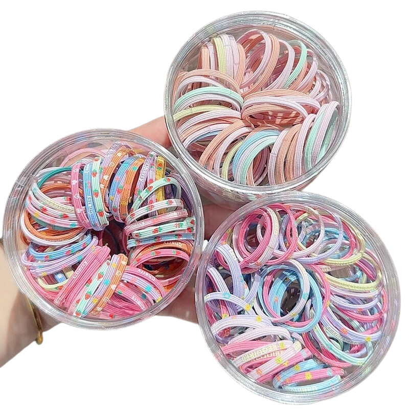 GECOMO Children's Small Thumb Hair Ties, Gentle on Hair, 2025 New Style, Highly Elastic And Durable Baby Hair Ties, Hair Accessories