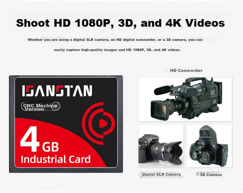 ISANSTAN Industrial CF Card 2G CNC Machine Fanuc CF Storage Card Mitsubishi M70 Siemens Frank FANUC System Machining Center CNC Advertising Machine Storage Card 5