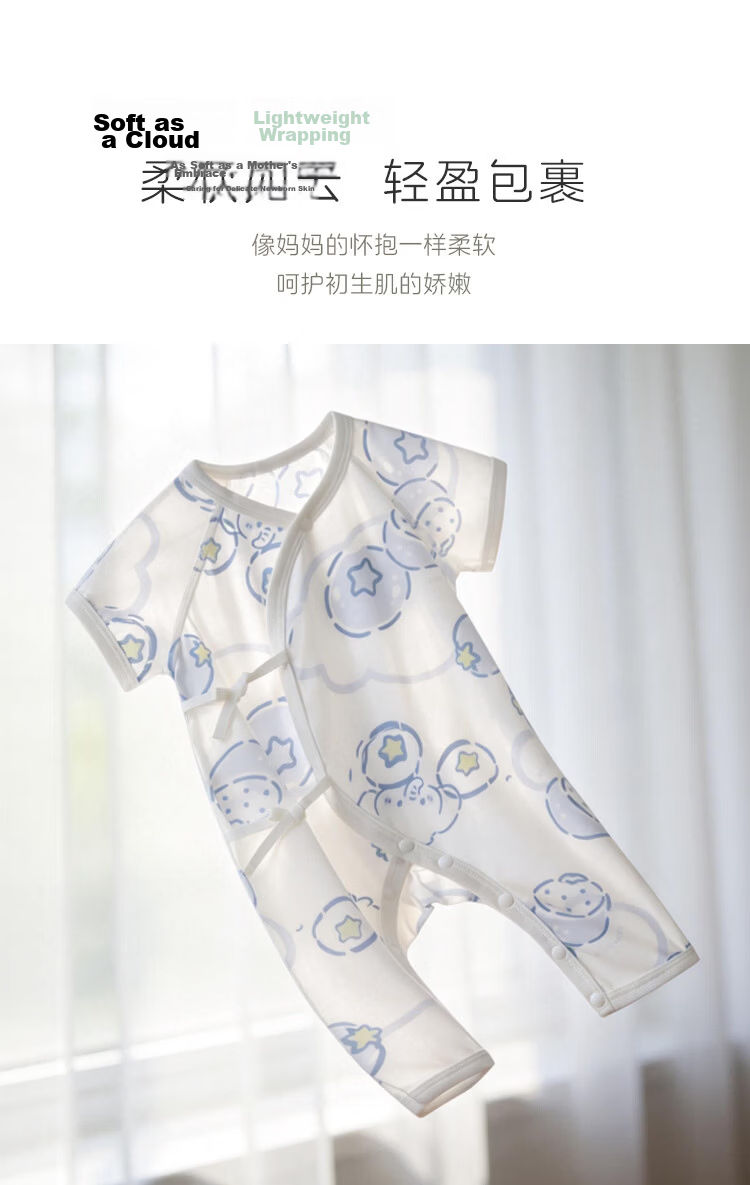 Babyprints Newborn Bodysuit 2-Pack Baby Short Sleeve Lightweight Summer Cotton Romper Soft Pink Size 52 5