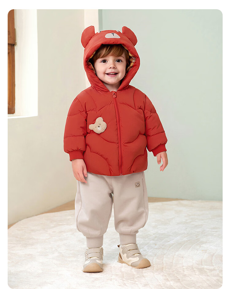 BALABALA Kids Down Jacket Boys Girls Winter 2025 New Thickened Puff Down Coat Baby Warm Clothes 34