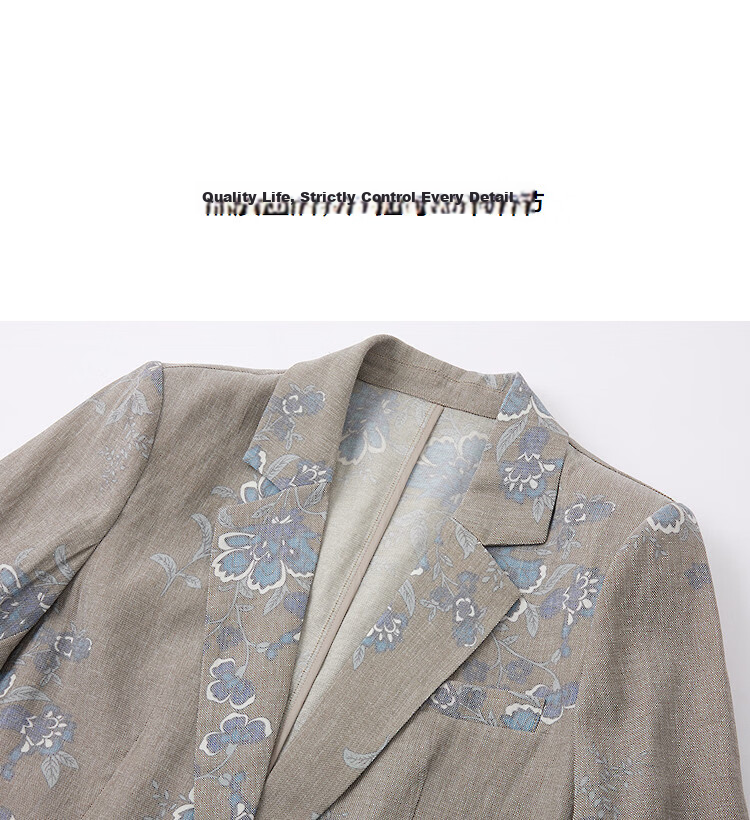 Demana Luxury Linen Spring Elegant Notched Lapel Single Button Flap Pocket Pleated Three-Quarter Sleeve Women's Blazer 12