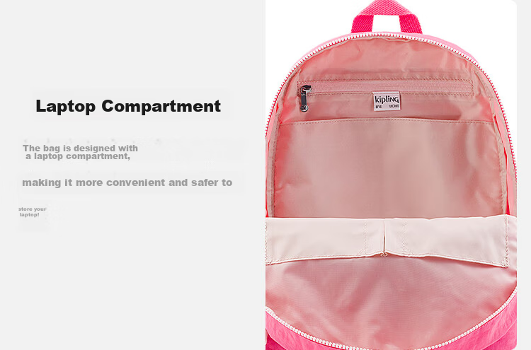 Kipling Large Capacity Backpack School Bag Junior High School BTS HAYDAR Blue Patchwork Birthday Gift 10