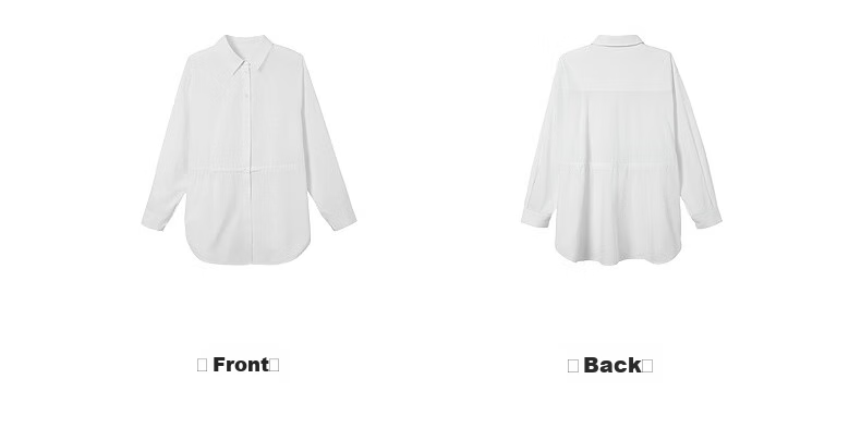 Demana Oxygen Pure Cotton Spring 3D Lapel Drawstring Waist Mid-Length Slim Fit Shirt for Women Premium Quality 14