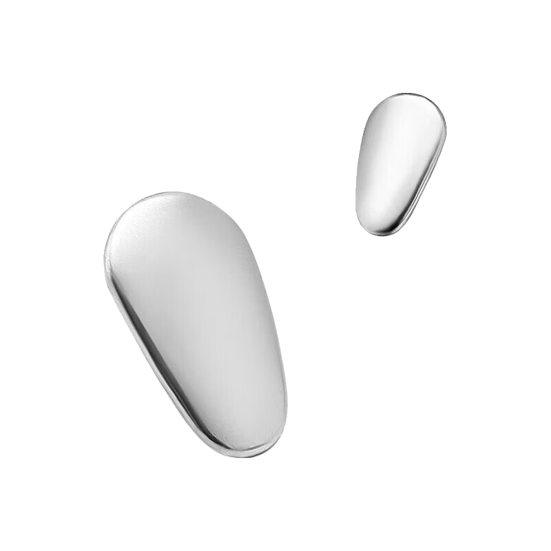 HB Titanium Nose Pads, Silver, 2 Pairs, Eyeglass Nose Pads, Anti-Pressure Marks, Non-Slip Nose Pads, Bridge of Eyeglasses Frame Accessories