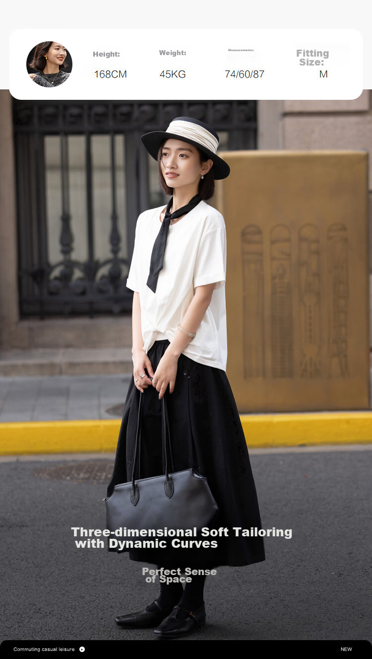 Demana [Cool Sorona] Summer Anti-Stick Cross Twist Loose Slim Fit Petite T-Shirt for Women Premium Feel 9