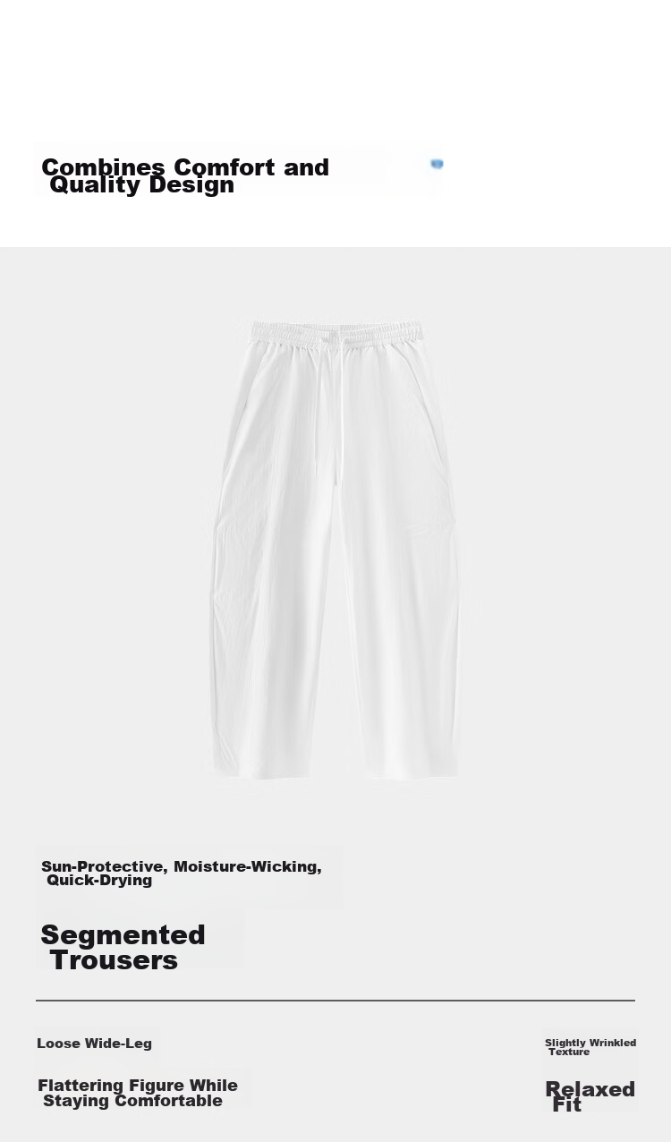 Semir Women's Casual Summer Sun-Protective Moisture-Wicking Textured Panel Loose Wide-Leg Pants 2026 Long Trousers 109326127012 13