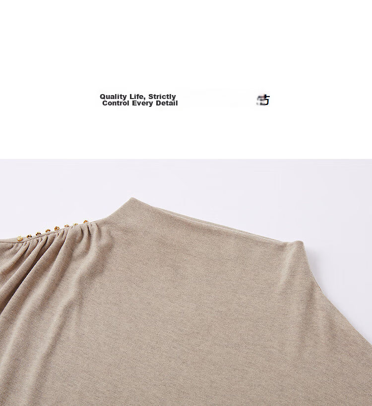 Demana [Lyocell Wool Blend] Spring Turtleneck Short Sleeve Slim Fit Stretch Slimming Women's T-Shirt Premium Feel 14