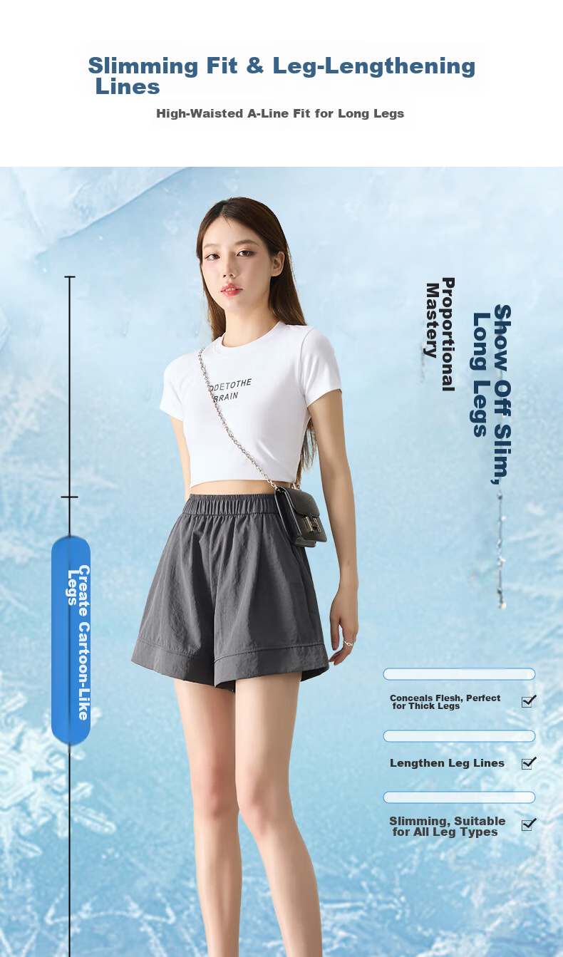 Borui Women's Summer Shorts 2026 New Casual Loose Sports Quick-Dry Lightweight Breathable Five-Point White American Style 11