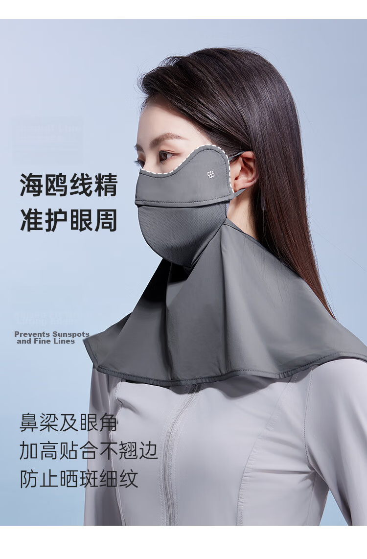 Hodo Women's UPF50+ Sunscreen Face Mask Summer Cooling Breathable Sun Protection Neck Guard UV Protection Face Bikini 4