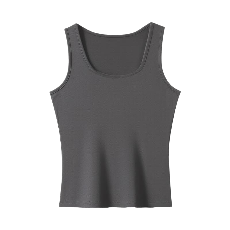 Nanjiren 100% Cotton Women's Summer Thin Wide Strap Breathable Tank Top Outerwear Sports Vest Base Shirt XL