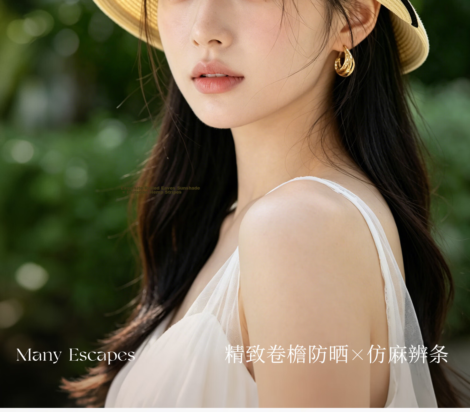 FANCET Women's Summer Elegant Rolled Brim Sun Hat Japanese Style Daisy Waist Stripe Bucket Hat Versatile Travel Cap 2