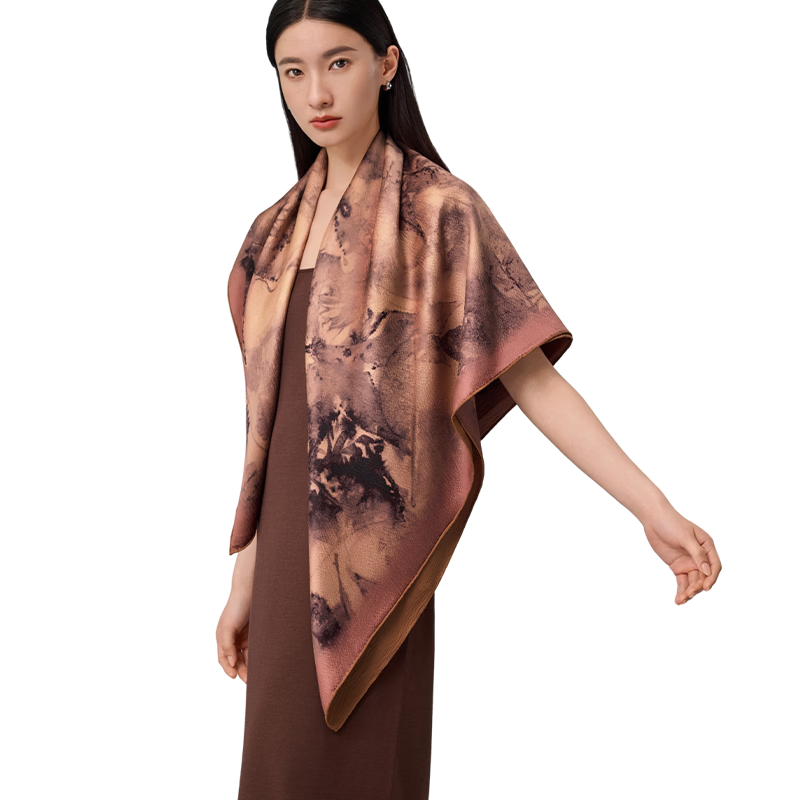 Shanghai Story 100% Mulberry Silk Pearl Satin Women's Scarf Square Scarf Gift Box for Mom and Girlfriend