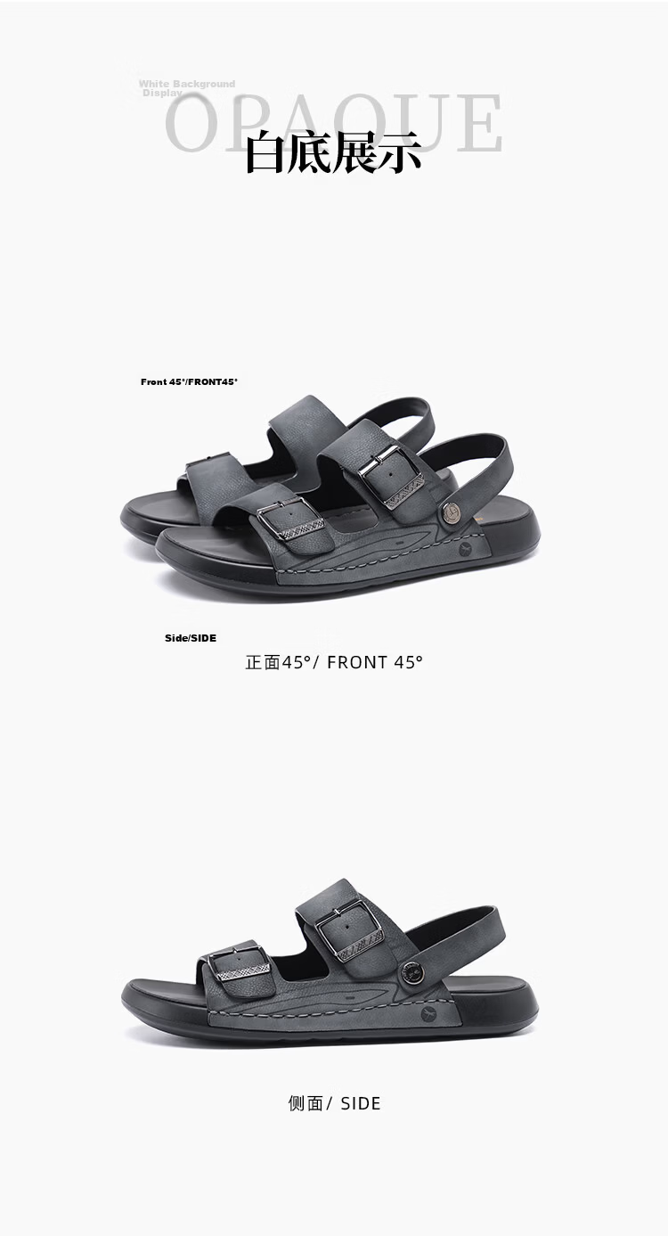 Red Dragonfly Men's Sandals New Dual-Use Soft Sole Non-Slip Beach Casual Birkenstock Shoes WTT260882 Gray Size 38 9
