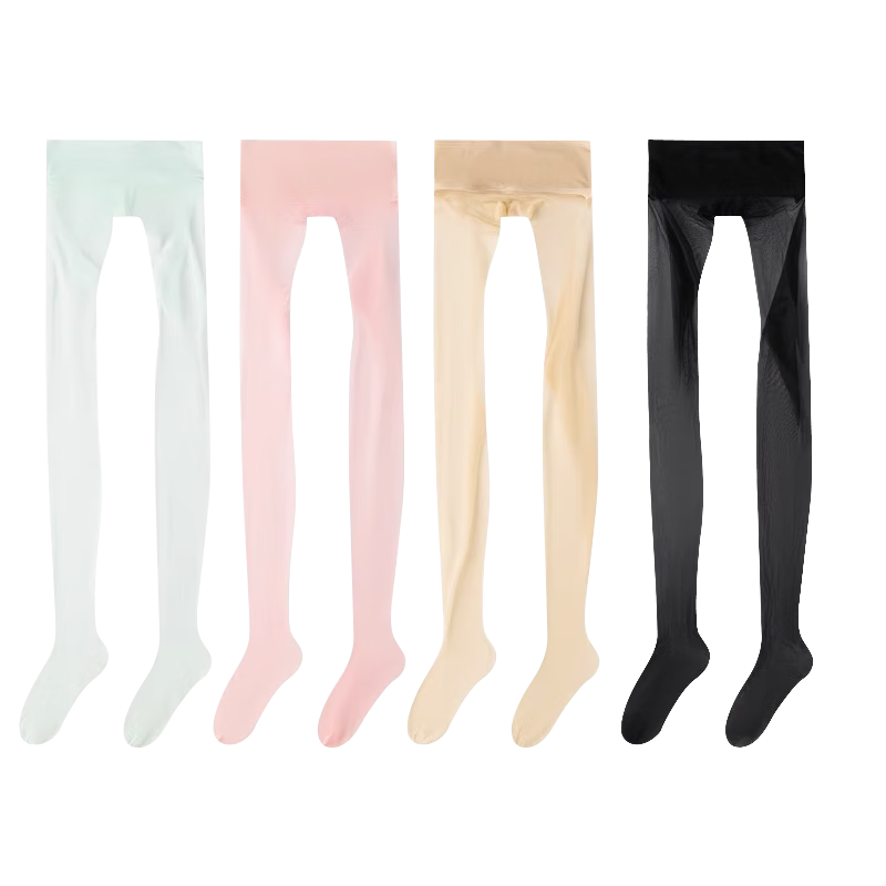 Langsha Mint Mambo Women's Thin Anti-Snag Spring Summer Sunscreen Sheer Seamless Pineapple Skin-Enhancing Tights Leggings