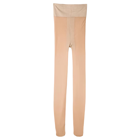 LangSha Light Leggings Autumn Winter Fleece Lined Thickened High Waist Footed Tights Skin Color [Medium Thickness]