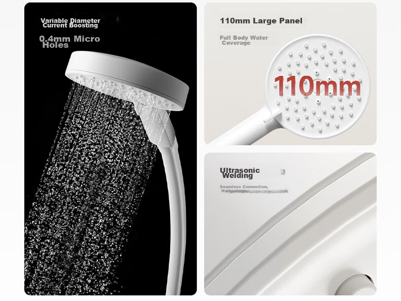 ARROW Shower Head Rainfall Bathroom Cedar Gray High Pressure Large Shower Head AE58144SPG 5