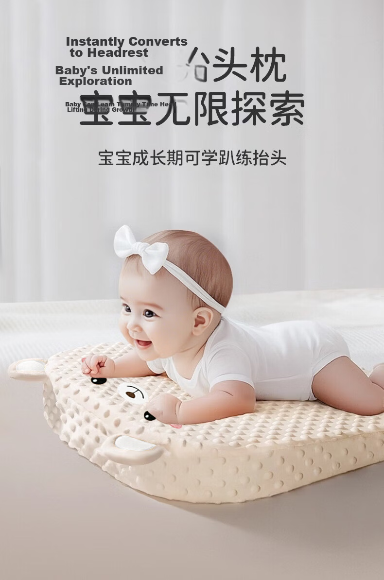 Ipoosi Anti-Spit-Up Inclined Pillow Baby Nursing Breathable Slope Cushion Newborn Anti-Choke Milk Reflux Feeding Sleeping Aid 7