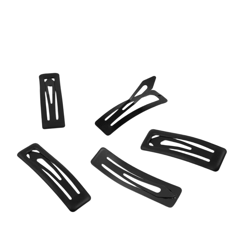LiQing Black Large Matte BB Clips [12 Pieces] Hair Clips Straight Clips Hairpins for Back of Head, Flyaway Hair, and Bangs