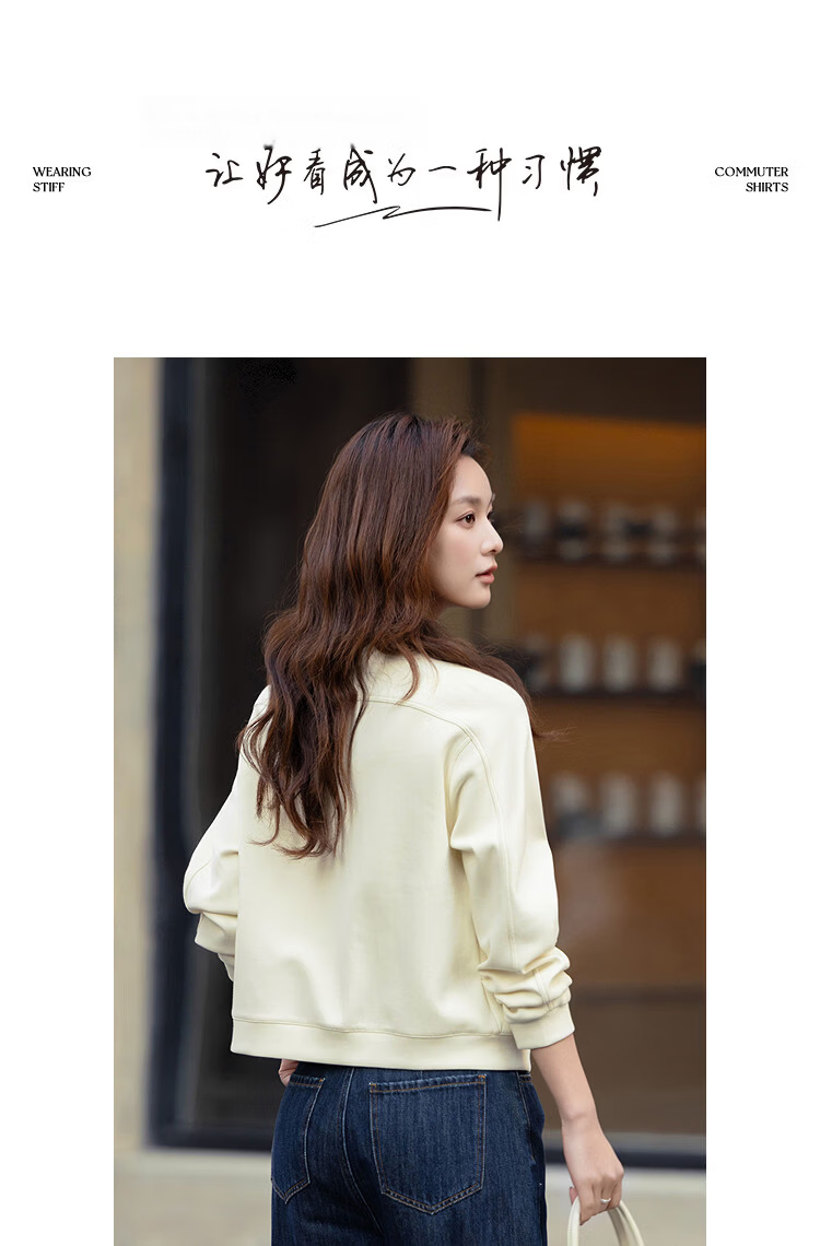 Demana Warm Soft Air Layer Spring Outdoor Korean Style Crew Neck Loose Small Size Thermal Sweatshirt Jacket for Women 7