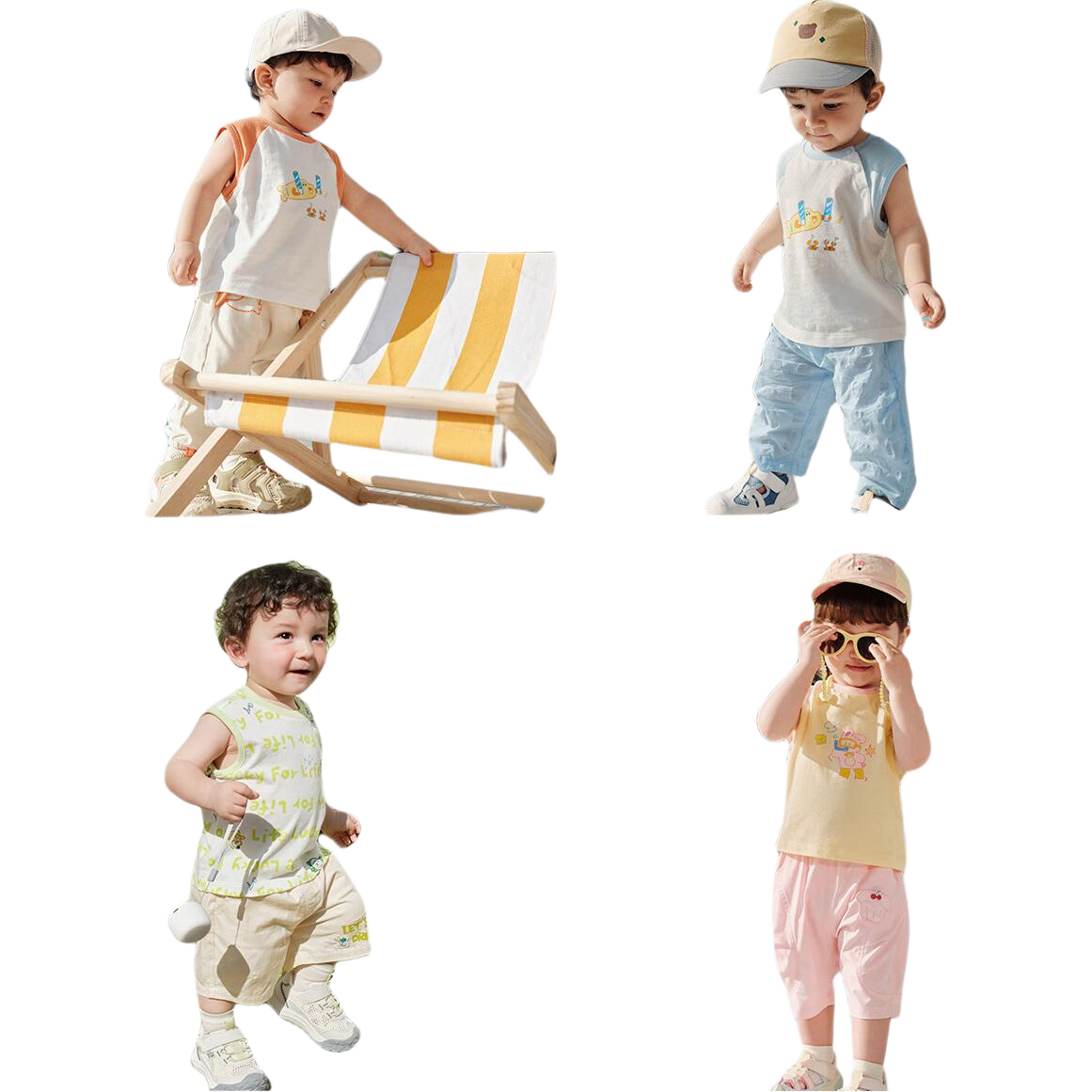 Balabala Baby Sleeveless T-Shirt Vest Girls Boys Infant Clothing 2026 New Summer Cotton Soft Top
