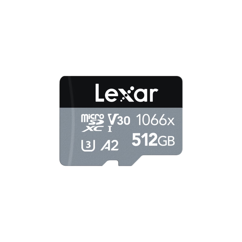 Lexar 512GB TF (MicroSD) Memory Card V30 200MB/s Read Speed Recommended for Drone Action Cameras Action5/Pocket3 (1066x Upgraded Version)