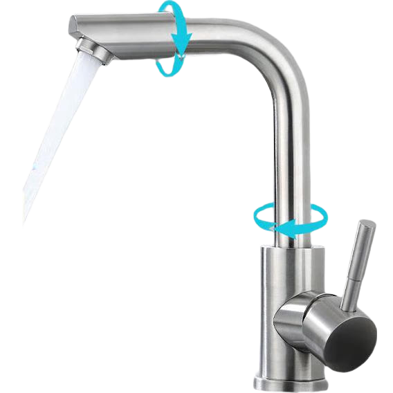 JD Original Basin Faucet, Bathroom Hot And Cold Dual Control, Washbasin, 360° Double Rotation, 304 Stainless Steel