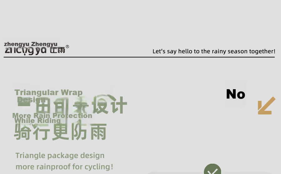 Zhengyu Women's Electric Bike Raincoat Adult Long Full-Body Anti-Storm Outdoor Hiking Rain Poncho New Model 6