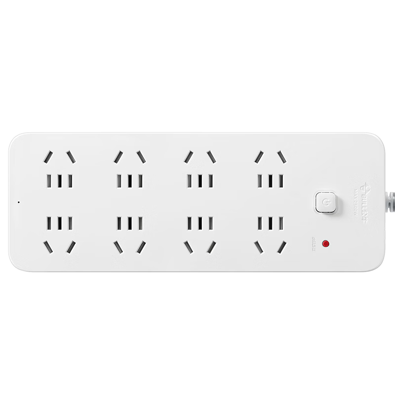BULL Super Power Protection Socket/power Strip/extension Cord/3C Certified 8 Outlets with Master Switch, 4 Meters Long GN-B2080